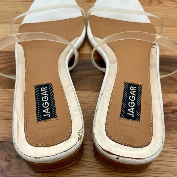 JAGGAR Perspex Clear PVC Square Toe Strappy Sandals Size 35 - Picture 4 of 6